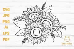 Sunflowers composition svg