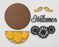 Welcome Sunflower Sign SVG | Door Hanger laser Product Image 12