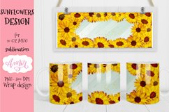 Sunflowers design for 11oz mug sublimation, mug template Product Image 1