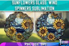 Sunflowers Stained Glass Wind Spinners Sublimation|Sunflower Product Image 1