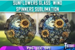 Sunflowers Stained Glass Wind Spinners Sublimation|Sunflower Product Image 1