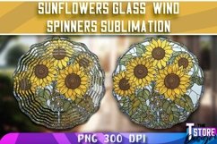 Sunflowers Stained Glass Wind Spinners Sublimation|Sunflower Product Image 1