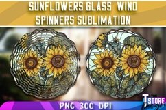 Sunflowers Stained Glass Wind Spinners Sublimation|Sunflower Product Image 1