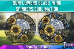 Sunflowers Stained Glass Wind Spinners Sublimation|Sunflower Product Image 1