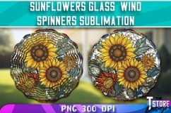 Sunflowers Stained Glass Wind Spinners Sublimation|Sunflower Product Image 1