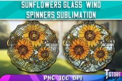Sunflowers Stained Glass Wind Spinners Sublimation|Sunflower Product Image 1