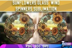 Sunflowers Stained Glass Wind Spinners Sublimation|Sunflower Product Image 1