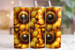 Sunflowers Tumbler Wrap, Floral Tumbler Wrap, Flower Tumbler Product Image 1