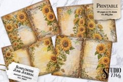 Sunflowers Junk Journal Pages Product Image 1