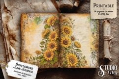 Sunflowers Junk Journal Pages Product Image 2