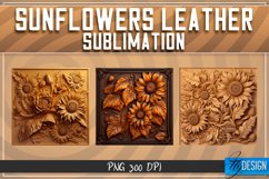 Tooled Leather Sunflowers 3D Sublimation|Leather Sunflower Product Image 2