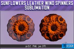 3d Tooled Leather Sunflower Wind Spinner Sublimation v.2 Product Image 6