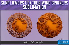 3d Tooled Leather Sunflower Wind Spinner Sublimation v.2 Product Image 7