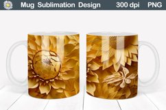 3D Mug Sunflowers | 3D Flowers Mug Sublimation Product Image 1
