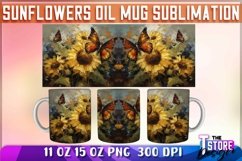 Sunflower Oil Mug Wrap Sublimation|11 oz 15 oz Mug|Oil Paint Product Image 7