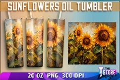 Sunflowers Oil Tumbler 20 oz Wrap|Sunflower Tumbler Wrap v.1 Product Image 2