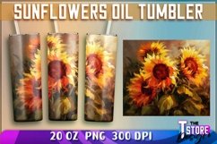 Sunflowers Oil Tumbler 20 oz Wrap|Sunflower Tumbler Wrap v.1 Product Image 3