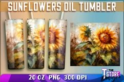 Sunflowers Oil Tumbler 20 oz Wrap|Sunflower Tumbler Wrap v.1 Product Image 4