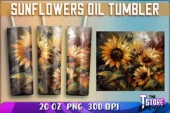 Sunflowers Oil Tumbler 20 oz Wrap|Sunflower Tumbler Wrap v.1 Product Image 5