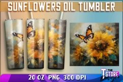 Sunflowers Oil Tumbler 20 oz Wrap|Sunflower Tumbler Wrap v.1 Product Image 6