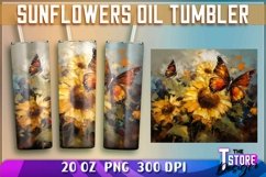 Sunflowers Oil Tumbler 20 oz Wrap|Sunflower Tumbler Wrap v.1 Product Image 7