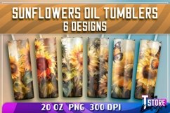 Sunflowers Oil Tumbler 20 oz Wrap|Sunflower Tumbler Wrap v.1 Product Image 1