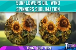 Sunflowers Oil Wind Spinners Sublimation|Oil Painting Design Product Image 2
