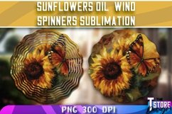 Sunflowers Oil Wind Spinners Sublimation|Oil Painting Design Product Image 3