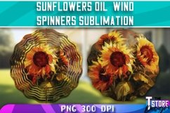 Sunflowers Oil Wind Spinners Sublimation|Oil Painting Design Product Image 3