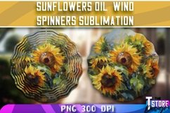 Sunflowers Oil Wind Spinners Sublimation|Oil Painting Design Product Image 4