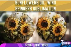 Sunflowers Oil Wind Spinners Sublimation|Oil Painting Design Product Image 5