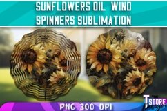 Sunflowers Oil Wind Spinners Sublimation|Oil Painting Design Product Image 5