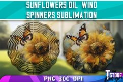 Sunflowers Oil Wind Spinners Sublimation|Oil Painting Design Product Image 6