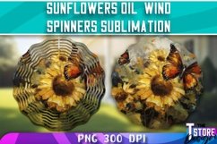 Sunflowers Oil Wind Spinners Sublimation|Oil Painting Design Product Image 7