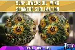 Sunflowers Oil Wind Spinners Sublimation|Oil Painting Design Product Image 7