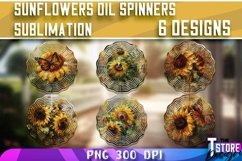 Sunflowers Oil Wind Spinners Sublimation|Oil Painting Design Product Image 1