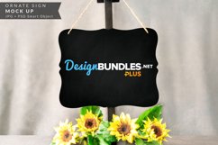 Sunflowers Ornate Sign Mock up