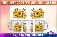 Sunflower Paper Mug Sublimation|Coffee 11 Oz|Summer Mug 15 1 Product Image 2