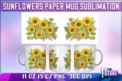Sunflower Paper Mug Sublimation|Coffee 11 Oz|Summer Mug 15 Product Image 1