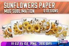 Sunflower Paper Mug Sublimation|Coffee 11 Oz|Summer Mug 15 1 Product Image 1
