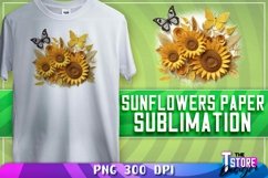 Sunflower Paper Quilling Sublimation |Flower PNG Product Image 1