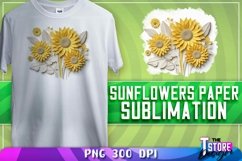 Sunflower Paper Quilling Sublimation |Flower PNG Product Image 1