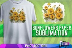 Sunflower Paper Quilling Sublimation|Flower PNG Product Image 1