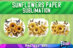 Sunflower Paper Sublimation Bundle|Flower Sublimation Design Product Image 2