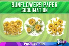 Sunflower Paper Sublimation Bundle|Flower Sublimation Design Product Image 5
