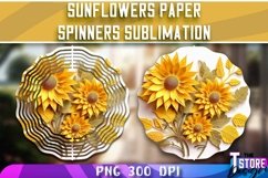 Sunflowers Paper Quilling Wind Spinners Sublimation|Summer Product Image 1