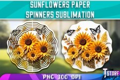 Sunflowers Paper Quilling Wind Spinners Sublimation|Summer Product Image 1