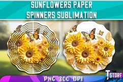 Sunflowers Paper Quilling Wind Spinners Sublimation|Summer Product Image 1