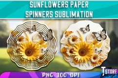 Sunflowers Paper Quilling Wind Spinners Sublimation|Summer Product Image 1