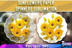 Sunflowers Paper Quilling Wind Spinners Sublimation|Summer Product Image 1